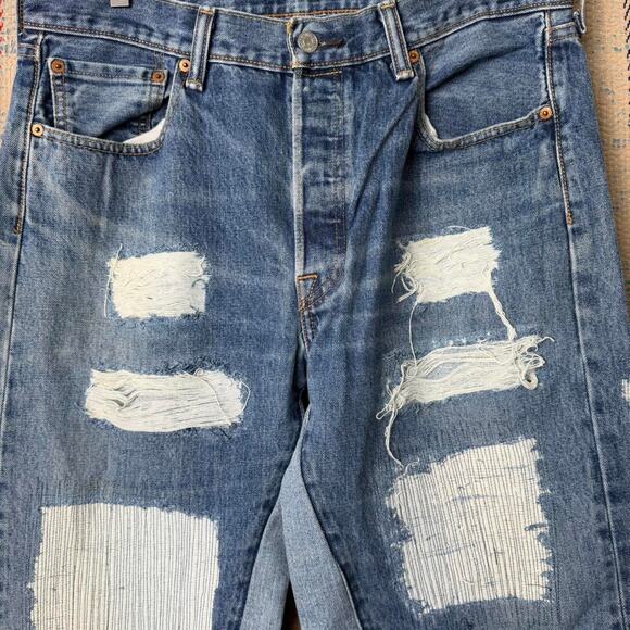 Custom wide leg baggy flared jeans size 34 x 32 - Picture 3 of 6